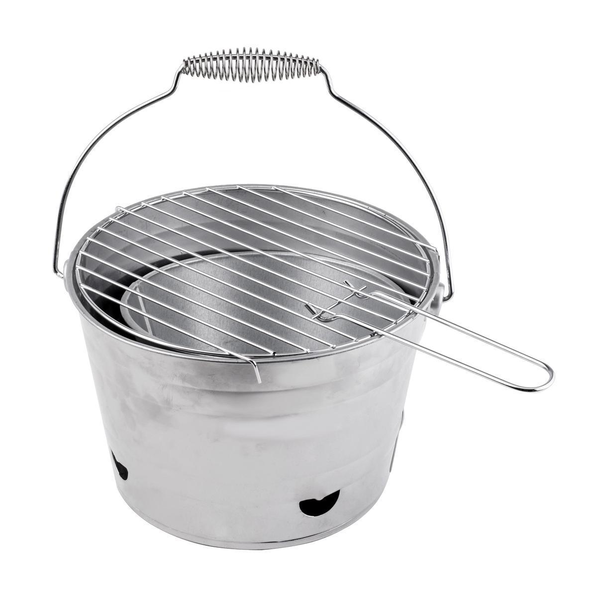 Barbecue de camping Waco - ø 27 x H 23 - Différents modèles - Gris