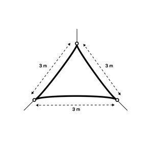 Voile d'ombrage Lucy - 3 x 3 x 3 m - Blanc - MOOREA