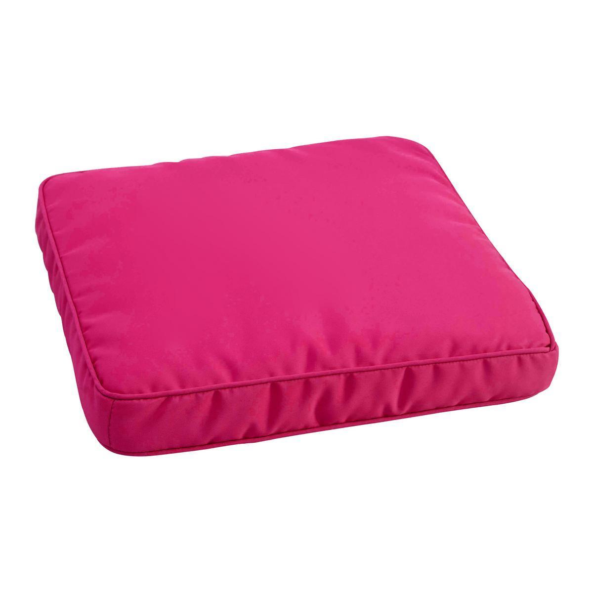 Galette de chaise - 100 % Polyester - 40 x 40 cm - Rose