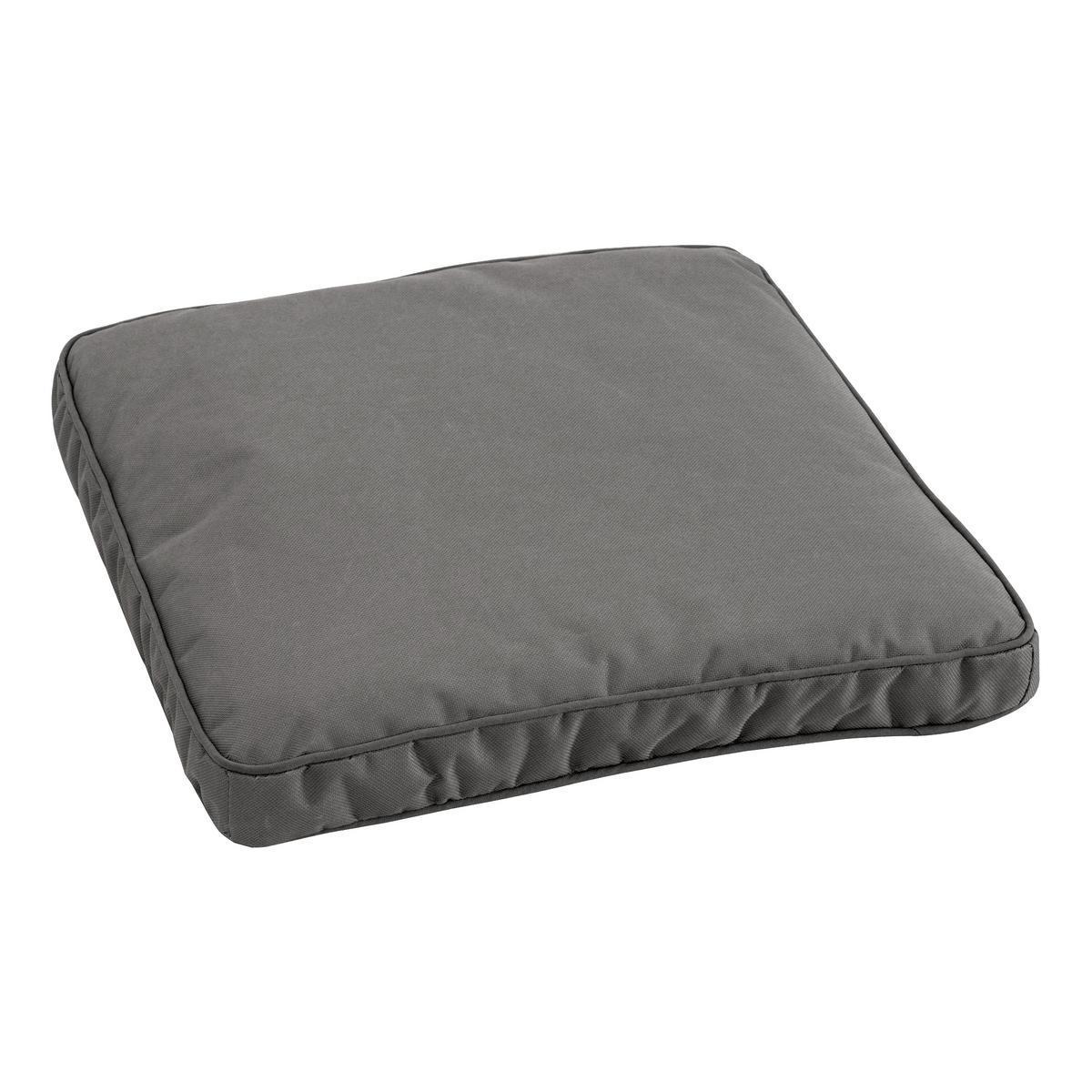 Galette de chaise - 100 % Polyester - 40 x 40 cm - Anthracite