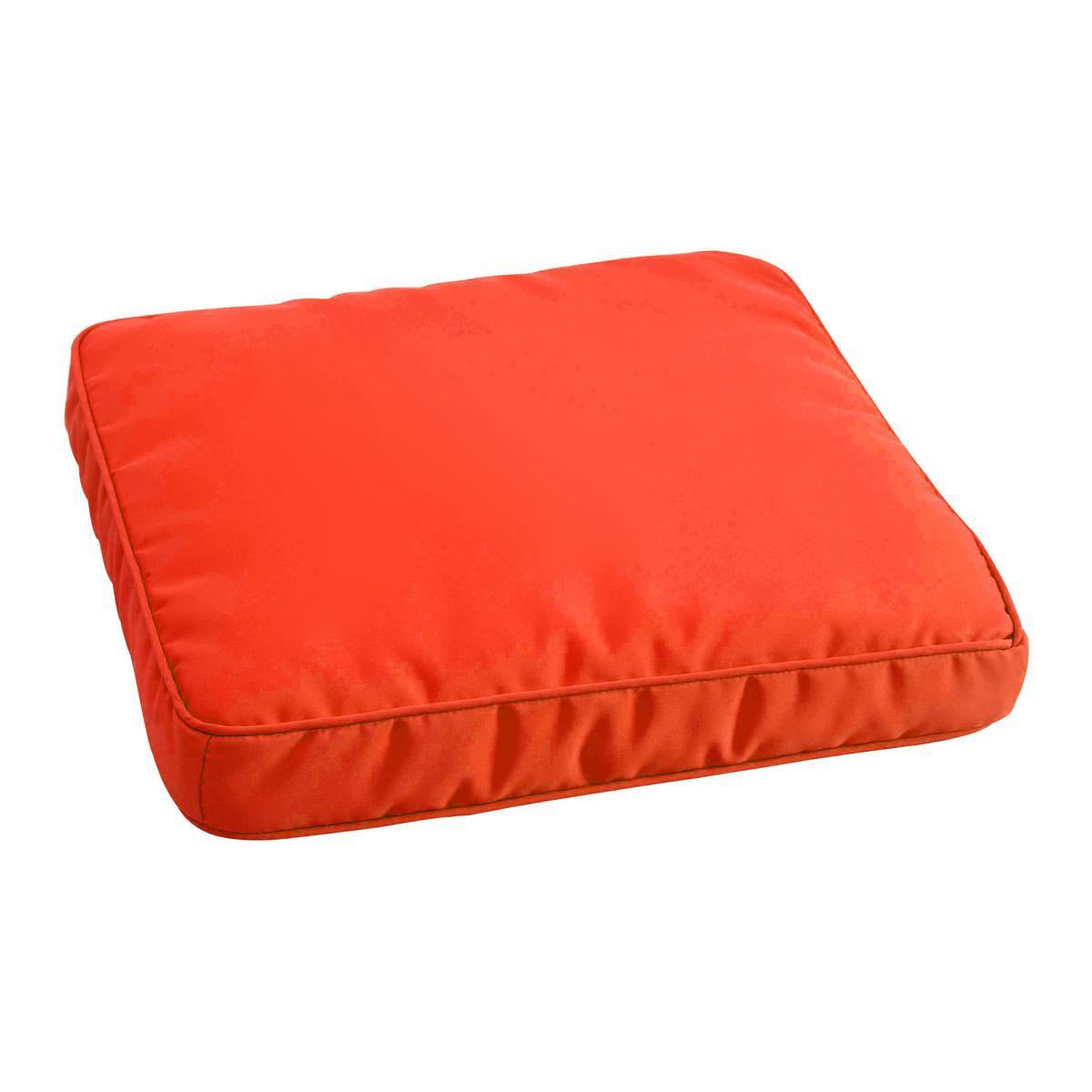 Galette de chaise - 100 % Polyester - 40 x 40 cm - Orange