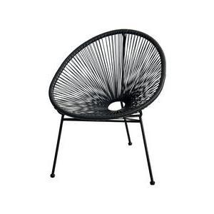 Fauteuil Esteban - Acier et polyéthylène - 74,5 x 78,3 x H 82 cm - Gris