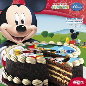 Disque alimentaire décoratif Mickey - Sucre - Ø 16 cm - Multicolore