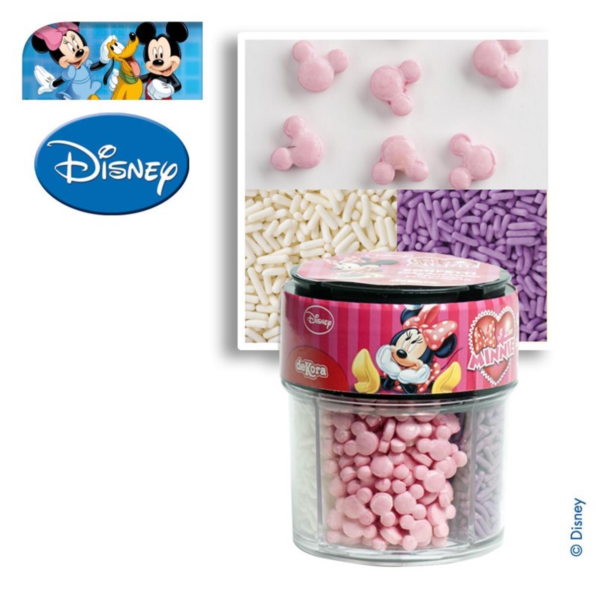 Décorations alimentaires Minnie - Sucre - 88 g - Multicolore