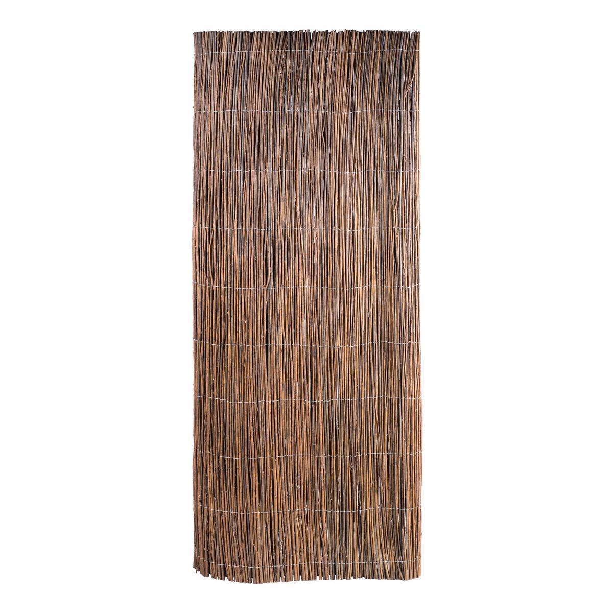 Canisse en rouleau - Osier naturel - 5 x H 1,5 m - Marron naturel