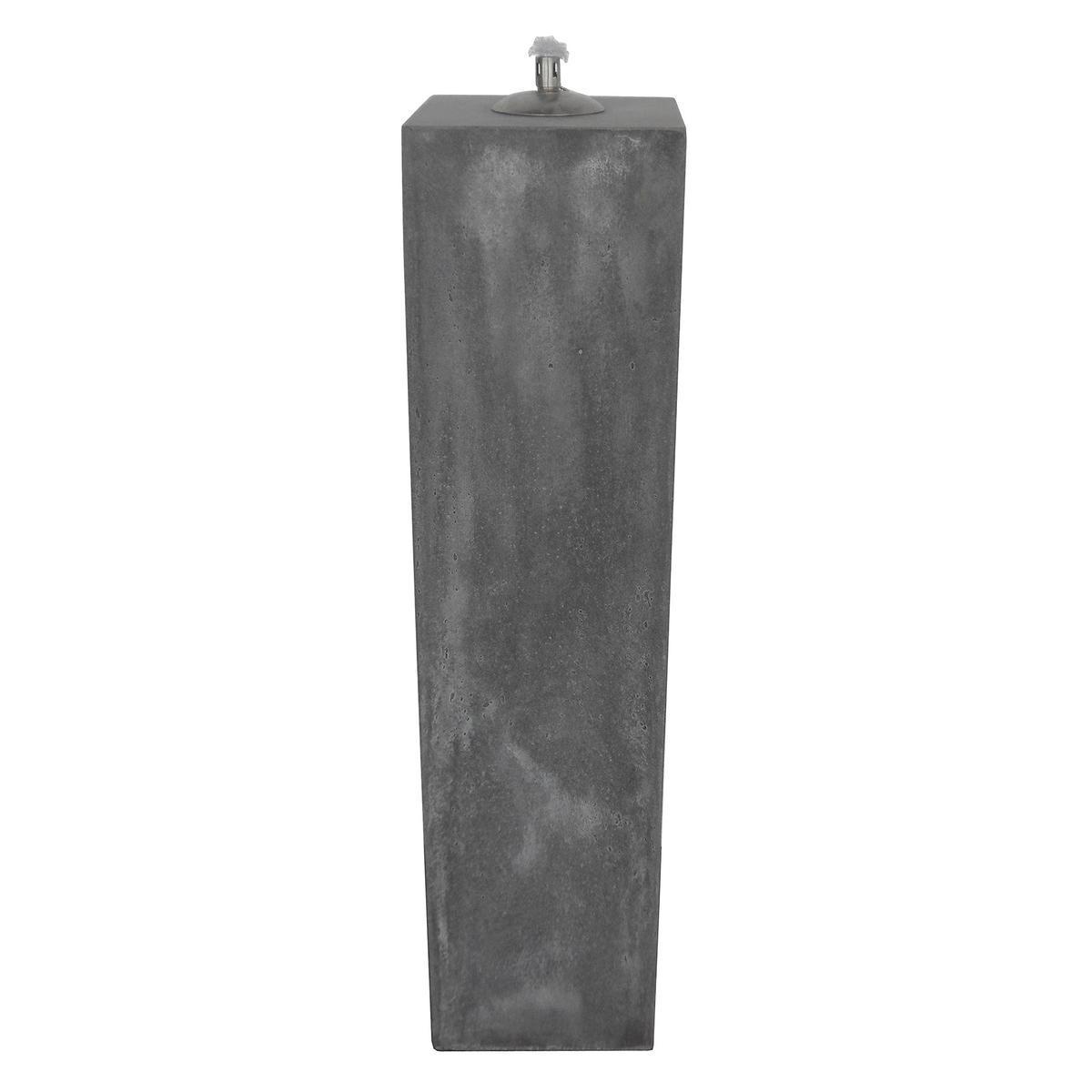 Colonne lampe à huile - Magnésie - 20 x 20 x H 80 cm - Gris