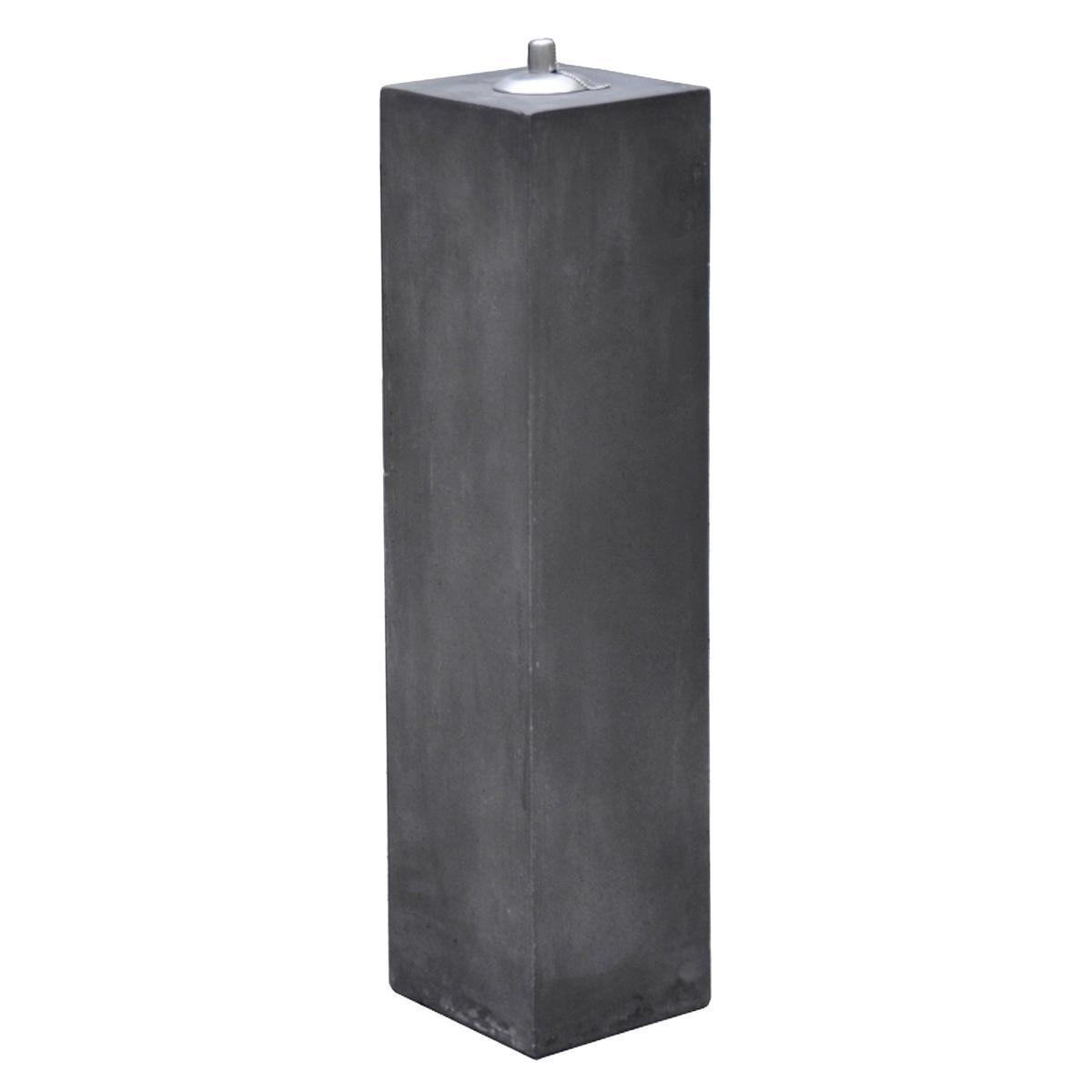 Colonne lampe à huile - Magnésie - 20 x 20 x H 80 cm - Gris anthracite