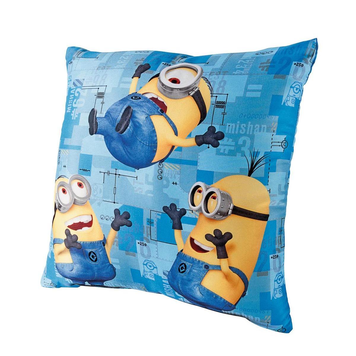 Coussin Minions - 100 % polyester - 40 x 40 cm - Multicolore