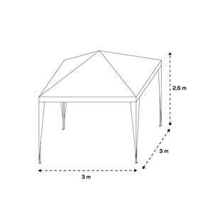 Tonnelle Polux - 3 x L 3 x H 2.6 m - Beige - MOOREA