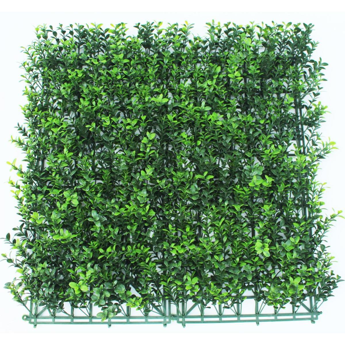 Haie artificielle imitation arbre à thé - 100 % PVC - 50 x 50 cm - Vert