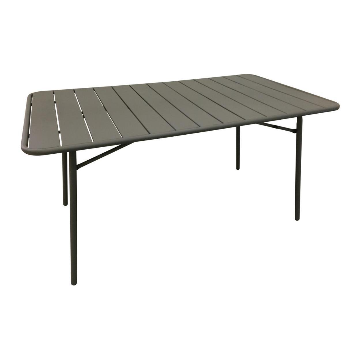 Table pliante Nouba - Acier - 80 x 141,5 x H 72 cm - Gris