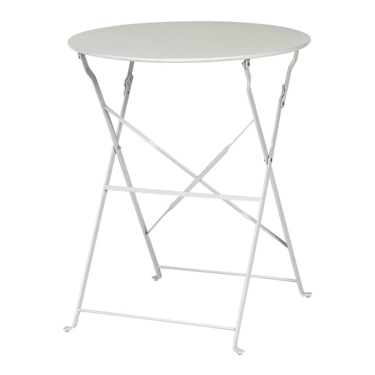 Table pliante DIANA - Acier - Ø 60 cm x H 71 cm - Gris anthracite