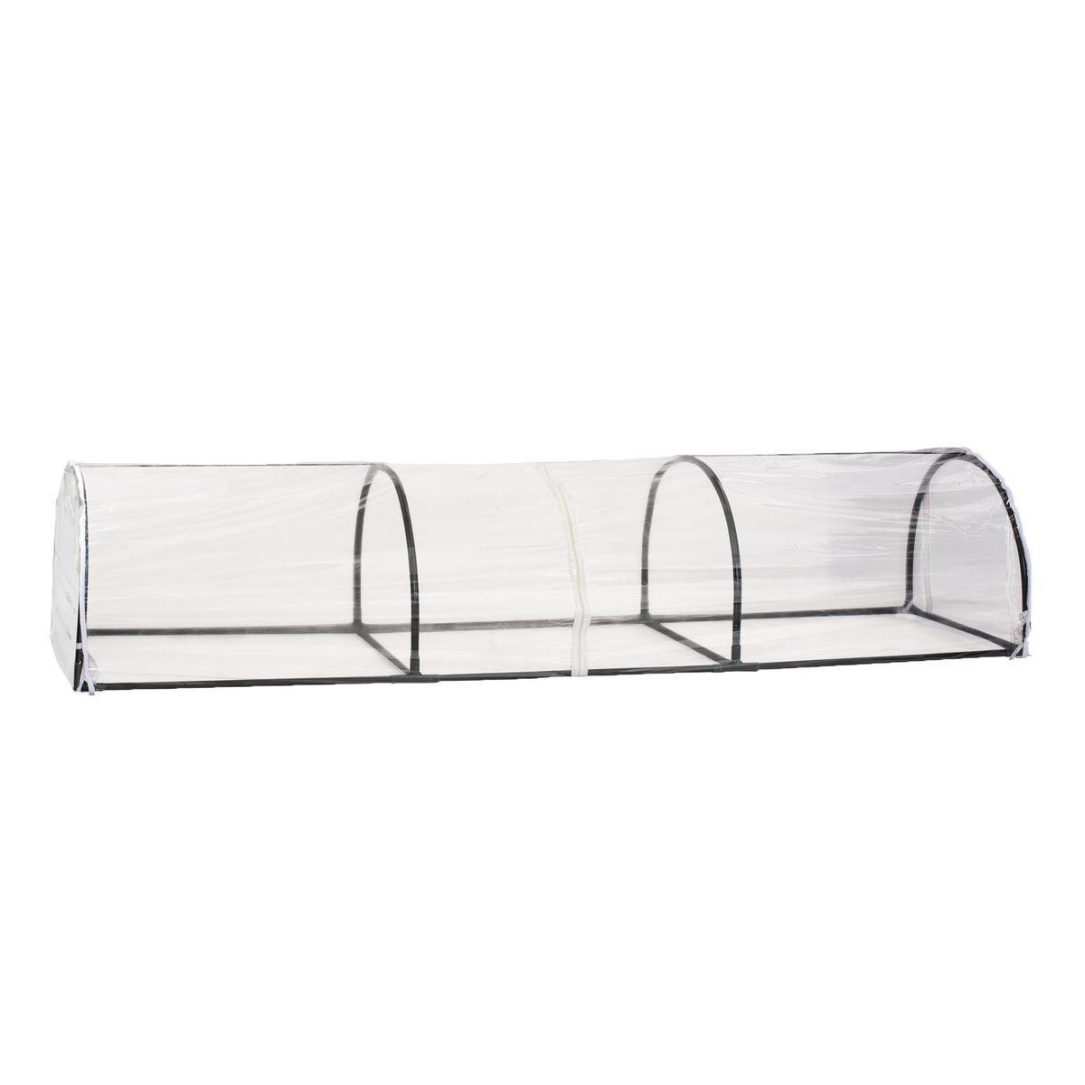 Serre tunnel - Acier et PVC - 190 x 61 x 43 cm - Transparent