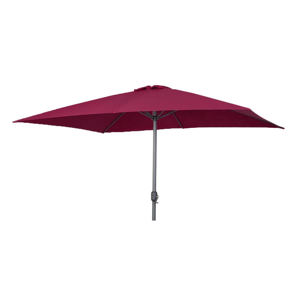 Parasol Artémis - Aluminium et Polyester - 2 x 3 x H 2,45 m - Rouge