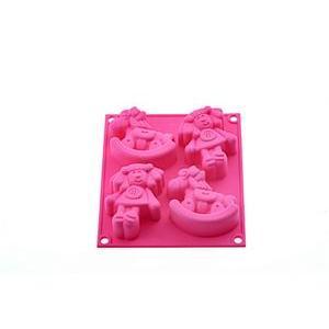 Mini plaque de Moule à gâteaux poupées - Silicone - Rose