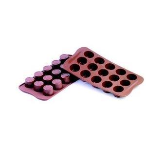 Moule à chocolats forme praline - Silicone - Marron