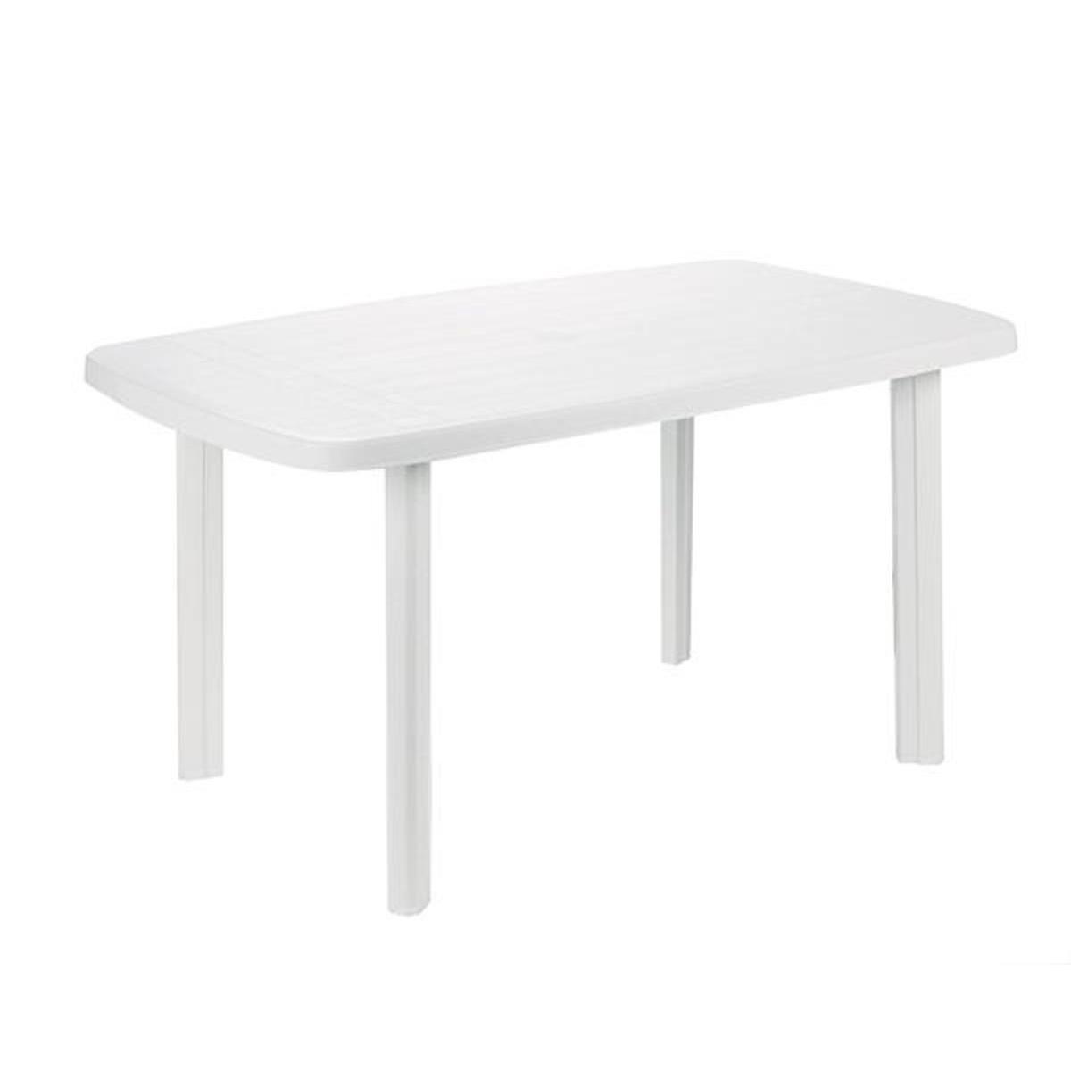 Table rectangulaire - 137 x 85 x H 72 cm - Blanc