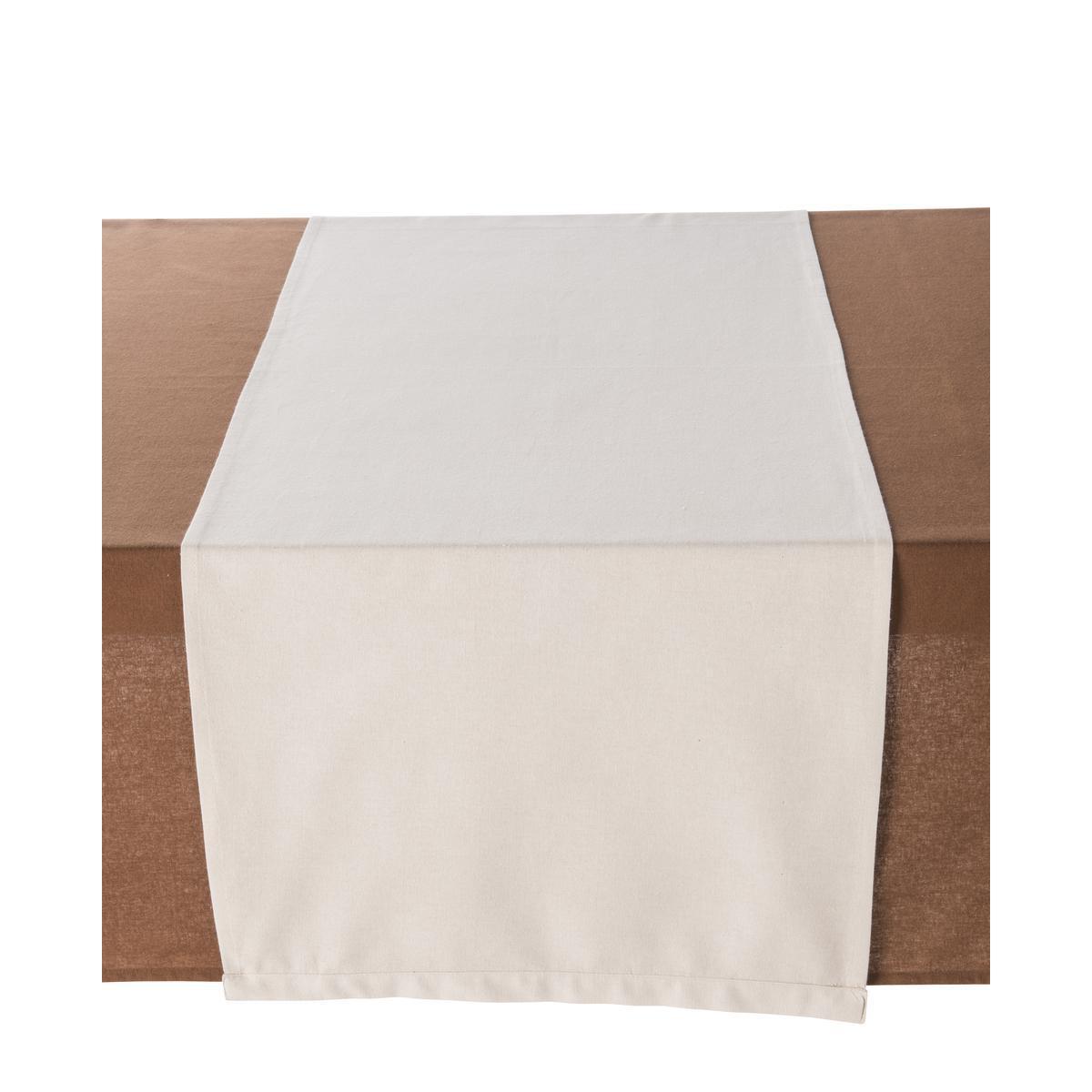 Chemin de table - 100 % coton - 50 x 150 cm - Lin