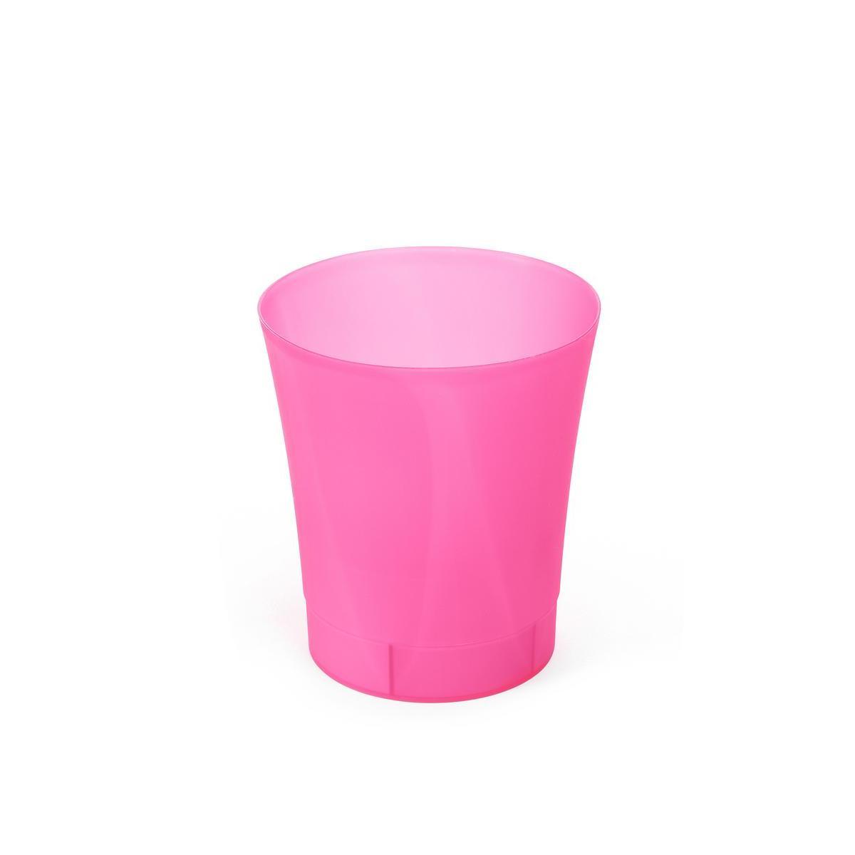 Pot à orchidée à LED - Plastique - Ø 12,5 x H 14 cm - Rose fuchsia