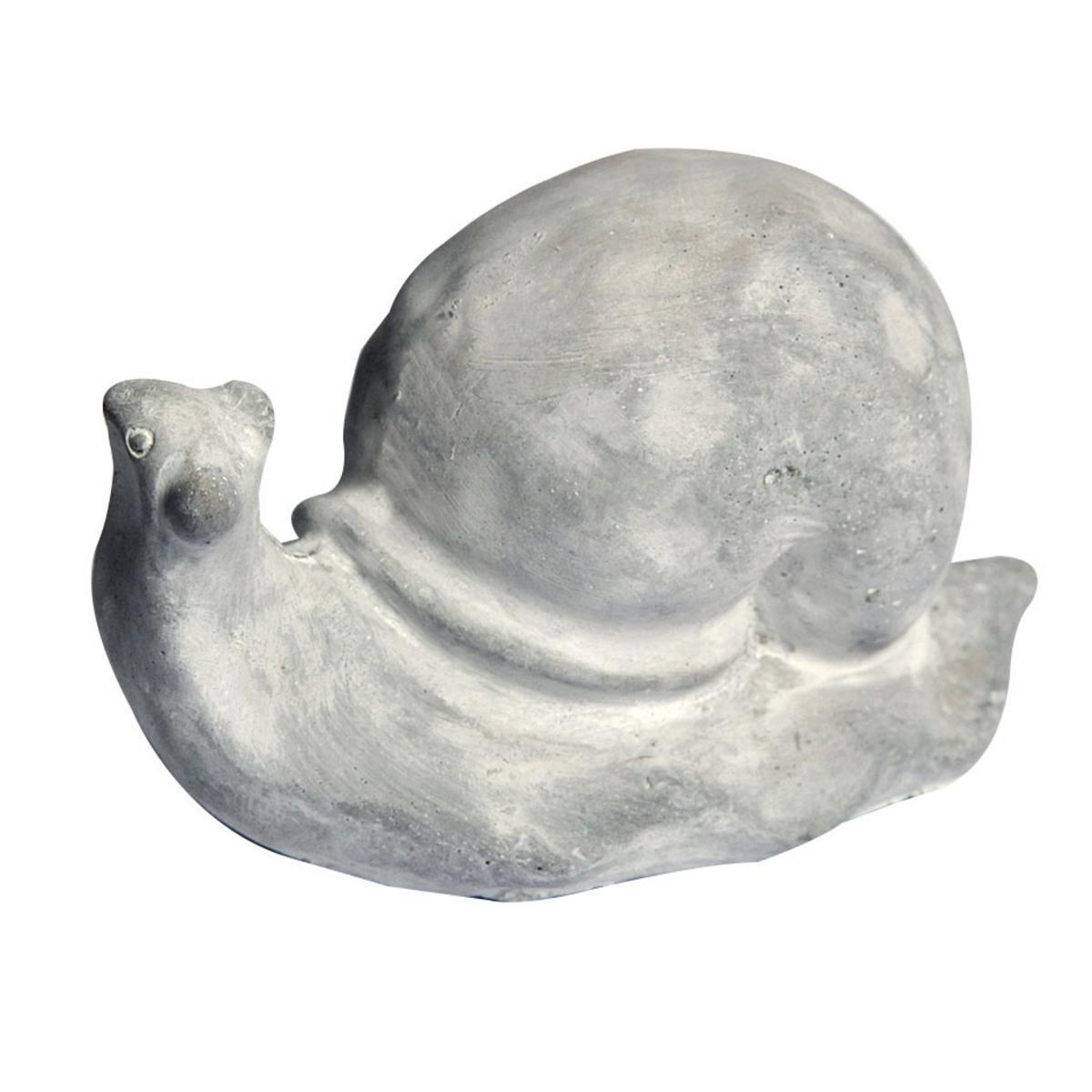 Escargot décoratif - Céramique - 13 x 8,5 cm - Gris