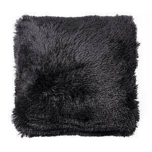 Coussin shaggy - 100 % polyester - 40 x 40 cm - Blanc ou noir