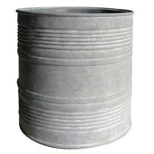 Pot décoratif - Céramique - Ø 16,5 x H 18 cm - Gris