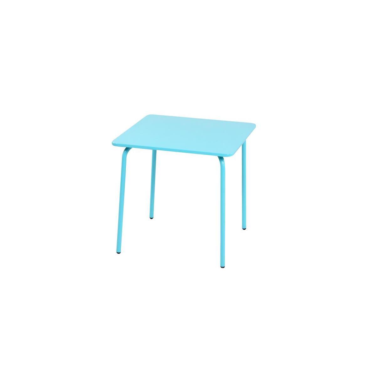 Table enfant - Acier - 48 x 48 x H 47 cm - Bleu