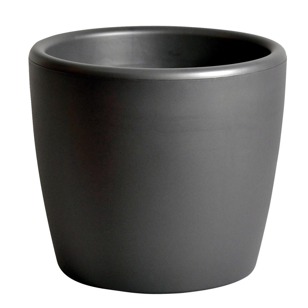Pot à fleurs Bolas - Plastique - Ø 45 x H 39,5 cm - Gris anthracite