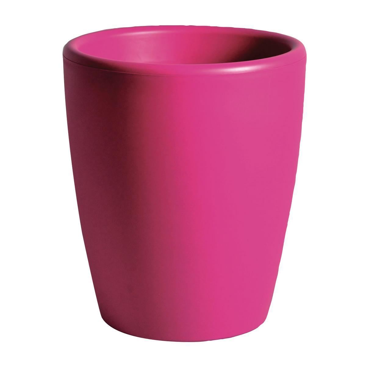 Pot à fleurs Œuf - Plastique - Ø 45 x H 53 cm - Rose fuchsia