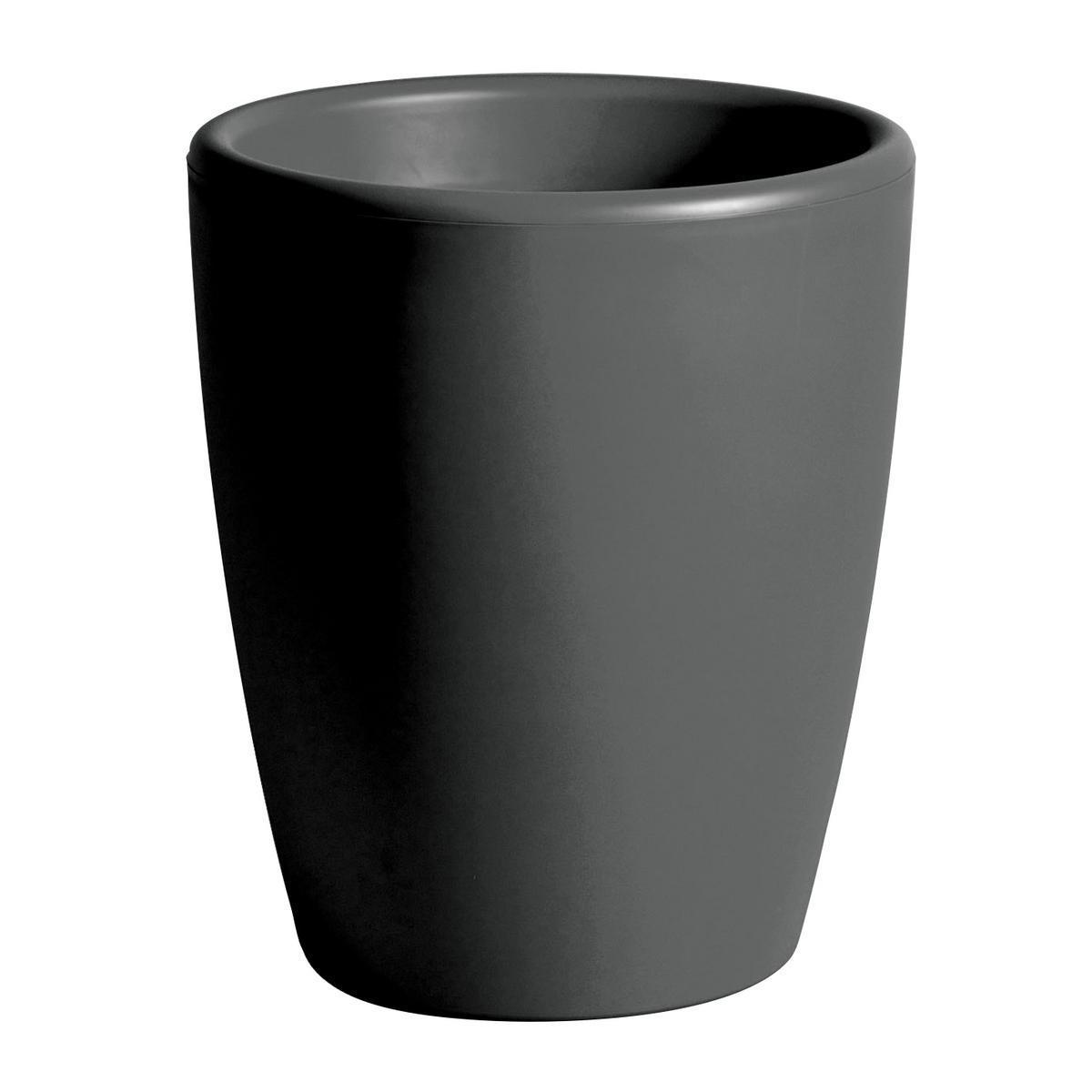 Pot à fleurs Œuf - Plastique - Ø 45 x H 53 cm - Gris anthracite