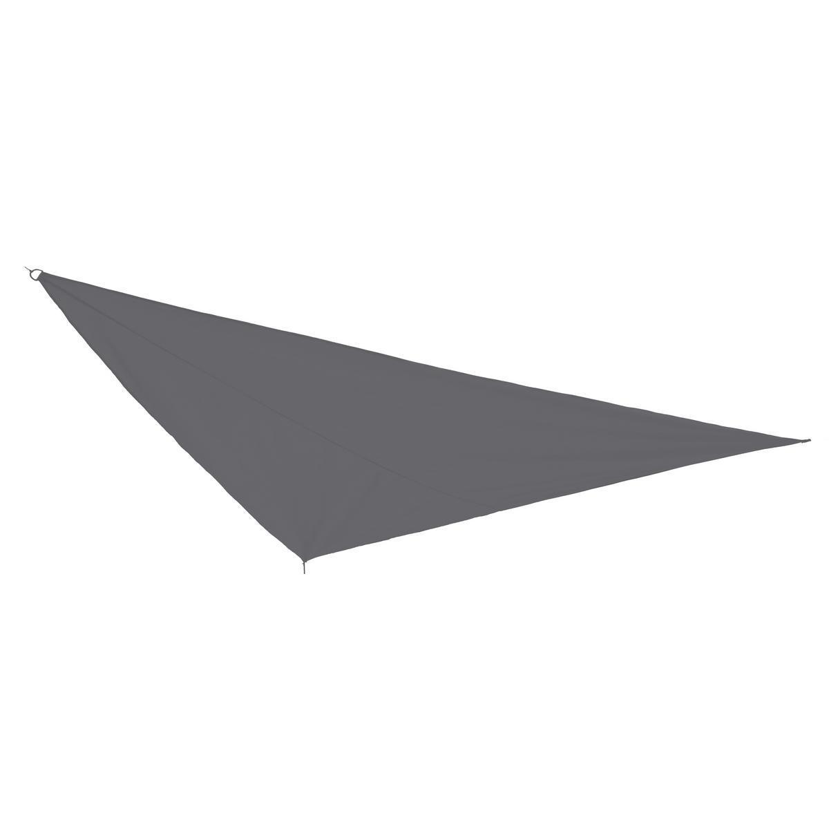 Voile d'ombrage triangulaire - Polyester et Polyamide - 3 x 3 x 3 m - Anthracite