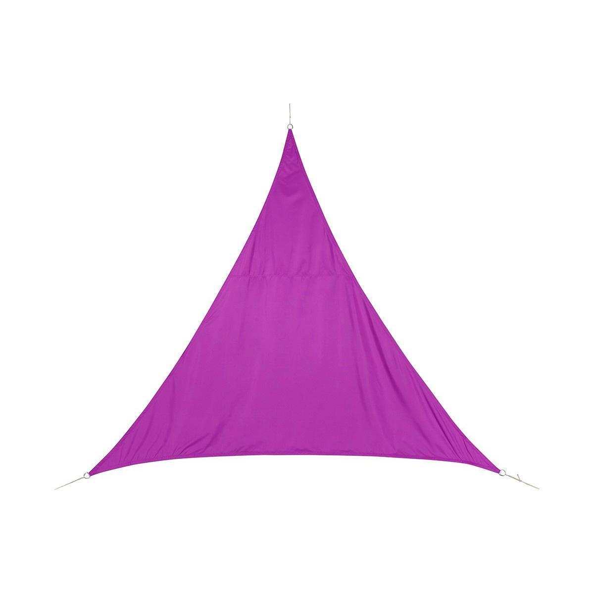 Voile d'ombrage triangulaire - Polyester et Polyamide - 3 x 3 x 3 m - Fuchsia