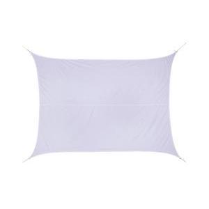 Voile d'ombrage rectangulaire - Polyester et Polyamide - 3 x 4 m - Blanc