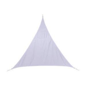 Voile d'ombrage triangulaire - Polyester et Polyamide - 5 x 5 x 5 m - Blanc