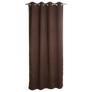 Rideau occultant à œillets - 100 % polyester - 140 x 240 cm - Marron