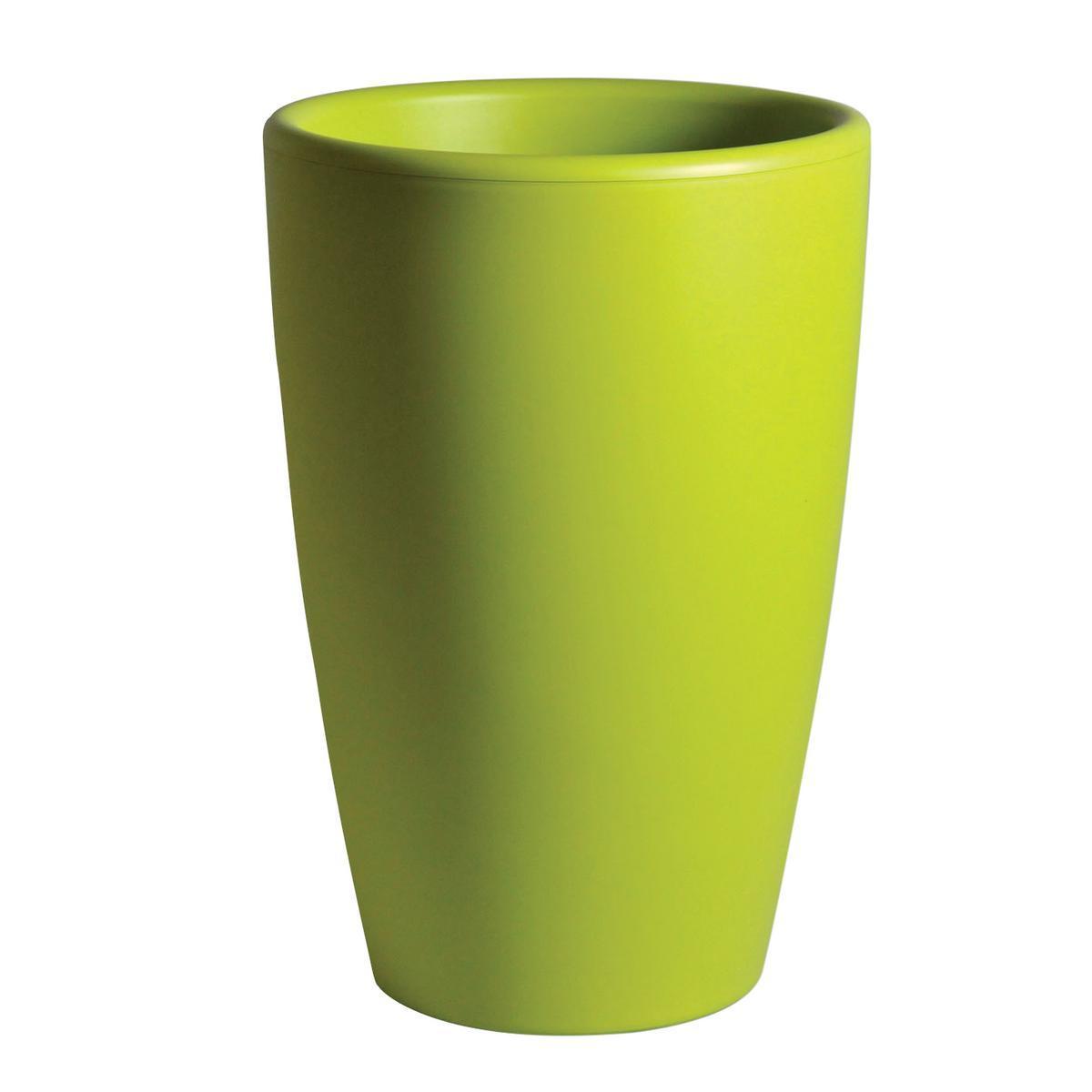Pot à fleurs Vase - Plastique - Ø 45 x H 66 cm - Vert anis