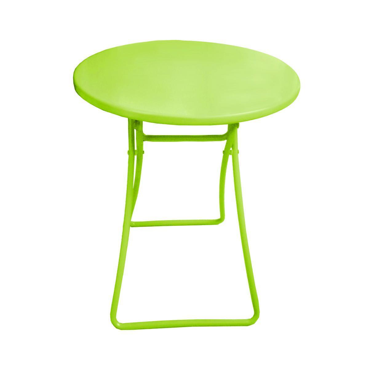 Table d'appoint - Acier - Ø 42 x H 47 cm - Vert anis