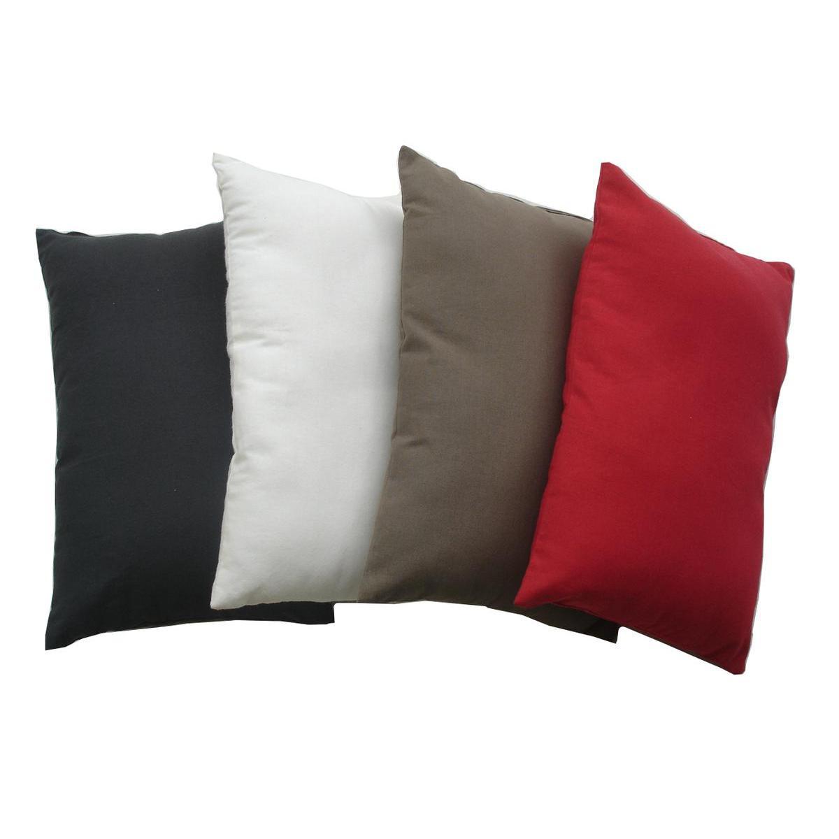 Coussin - 100 % coton - 30 x 50 cm - Différents coloris