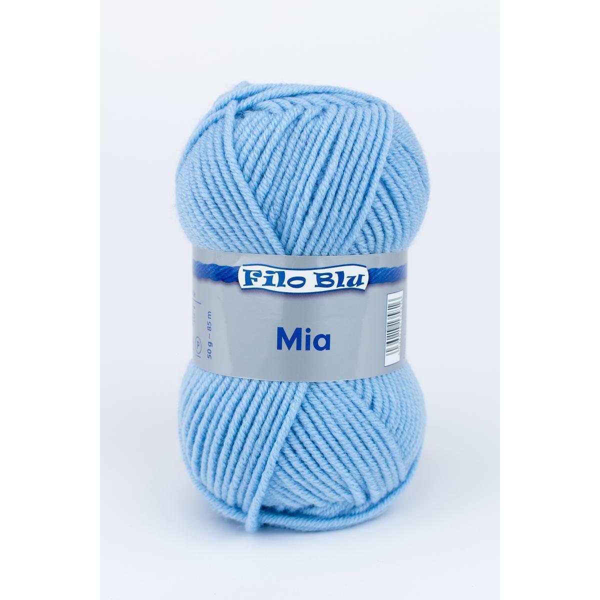 Pelote Mia - 50 % polyacrylique et 50 % polyamide - 85 m - Bleu