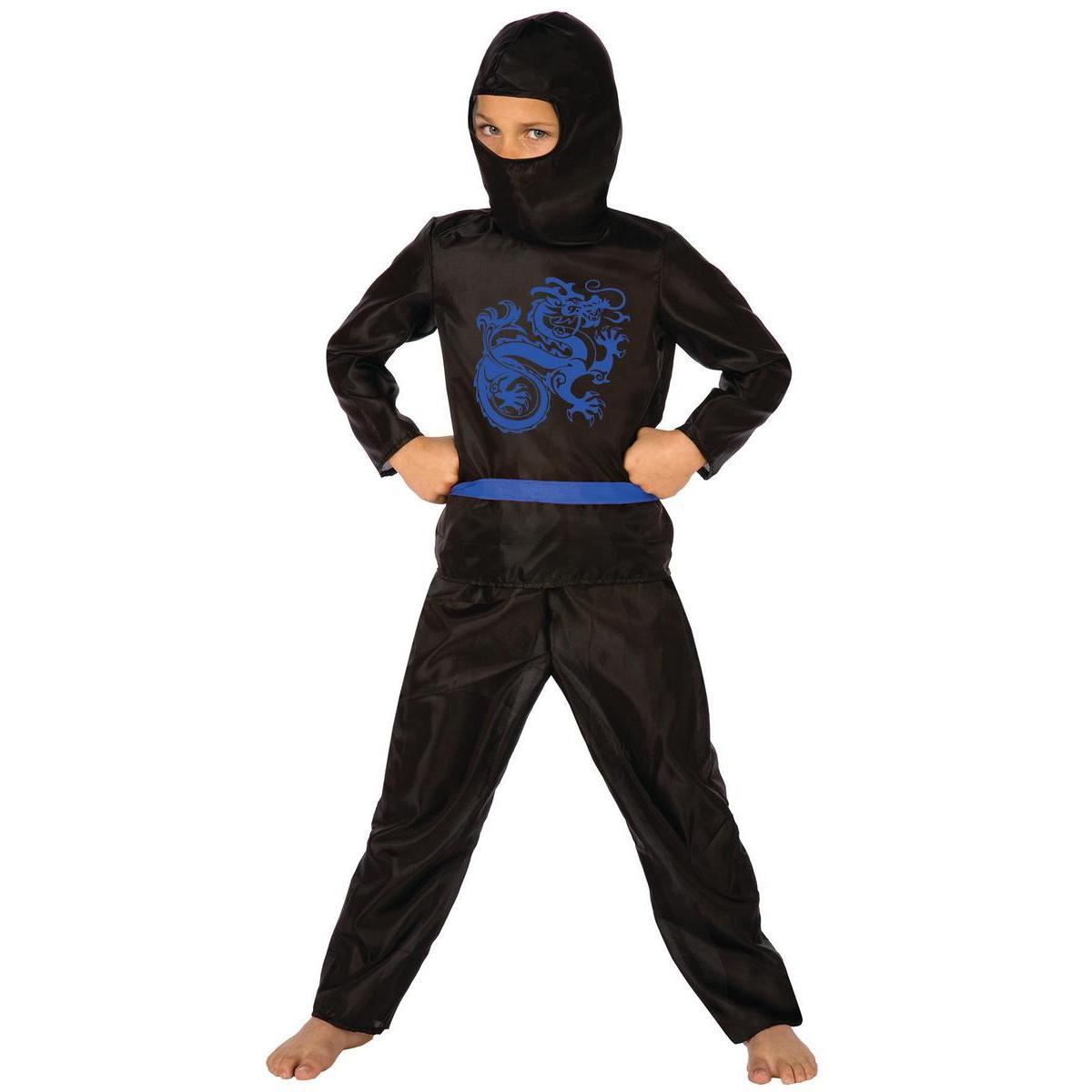 Déguisement de ninja dragon - 4 à 12 ans - Noir et bleu