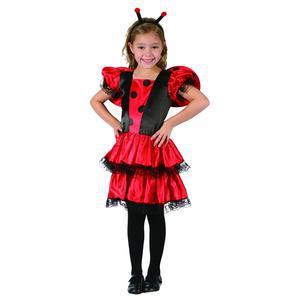 Déguisement de coccinelle - Polyester - 4 à 12 ans - Rouge et noir