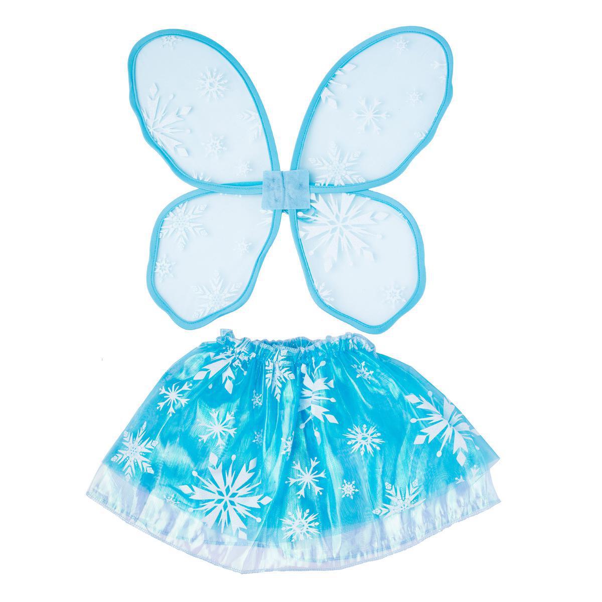 Tutu et ailes de fée des glaces - Polyester - 24 cm - 46 x 36 cm - Bleu