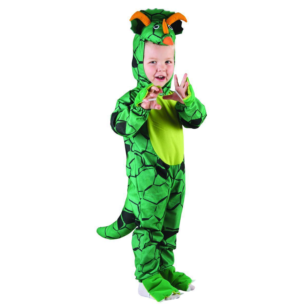 Déguisement de tricératops - Polyester - 92 à 104 cm - Vert