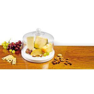 Boîte à fromage cloche - Plastique - Ø 24 cm x H 19 cm - Transparent