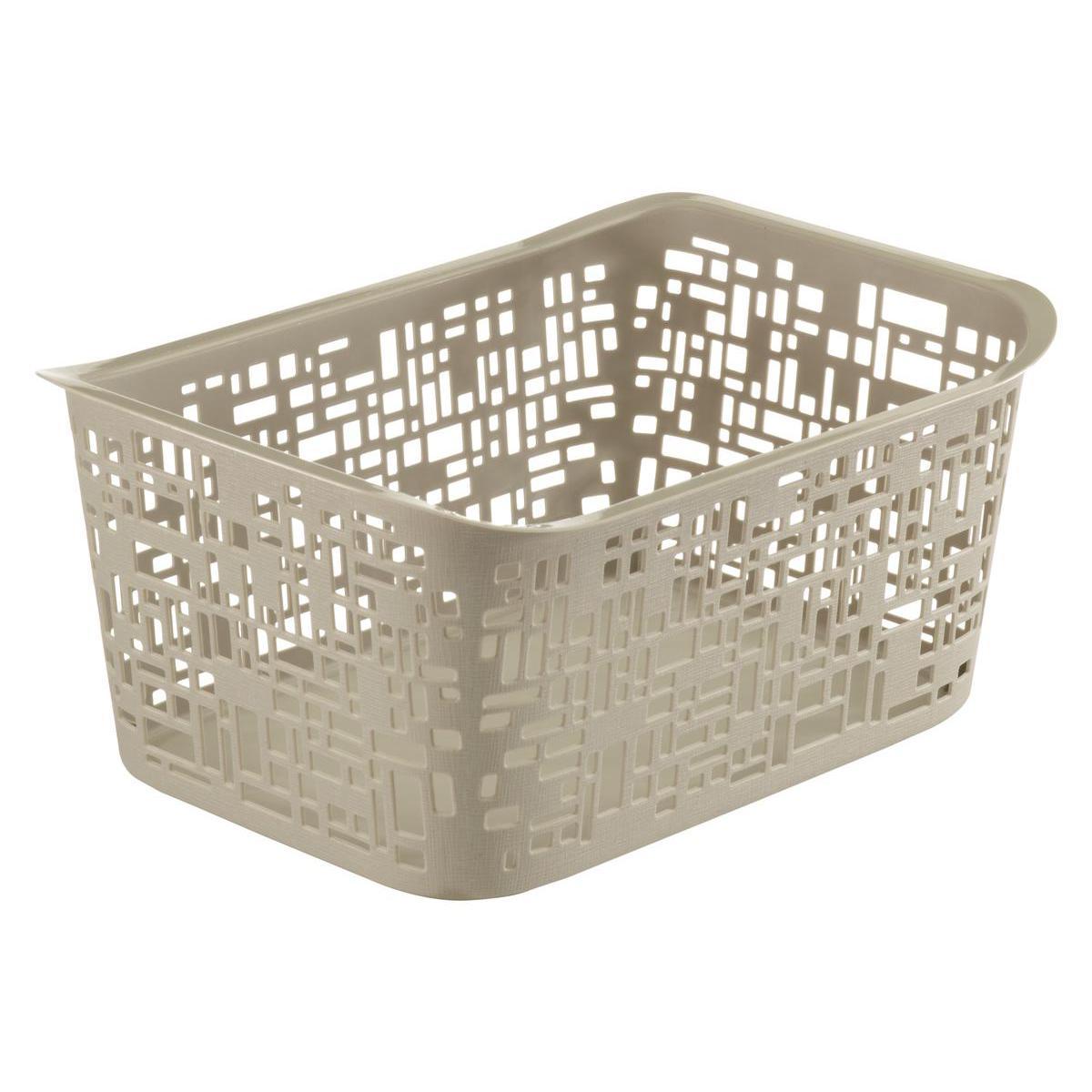 Panier Urban 5 L - Plastique - 28 x 20,4 x H 13,2 cm - Taupe