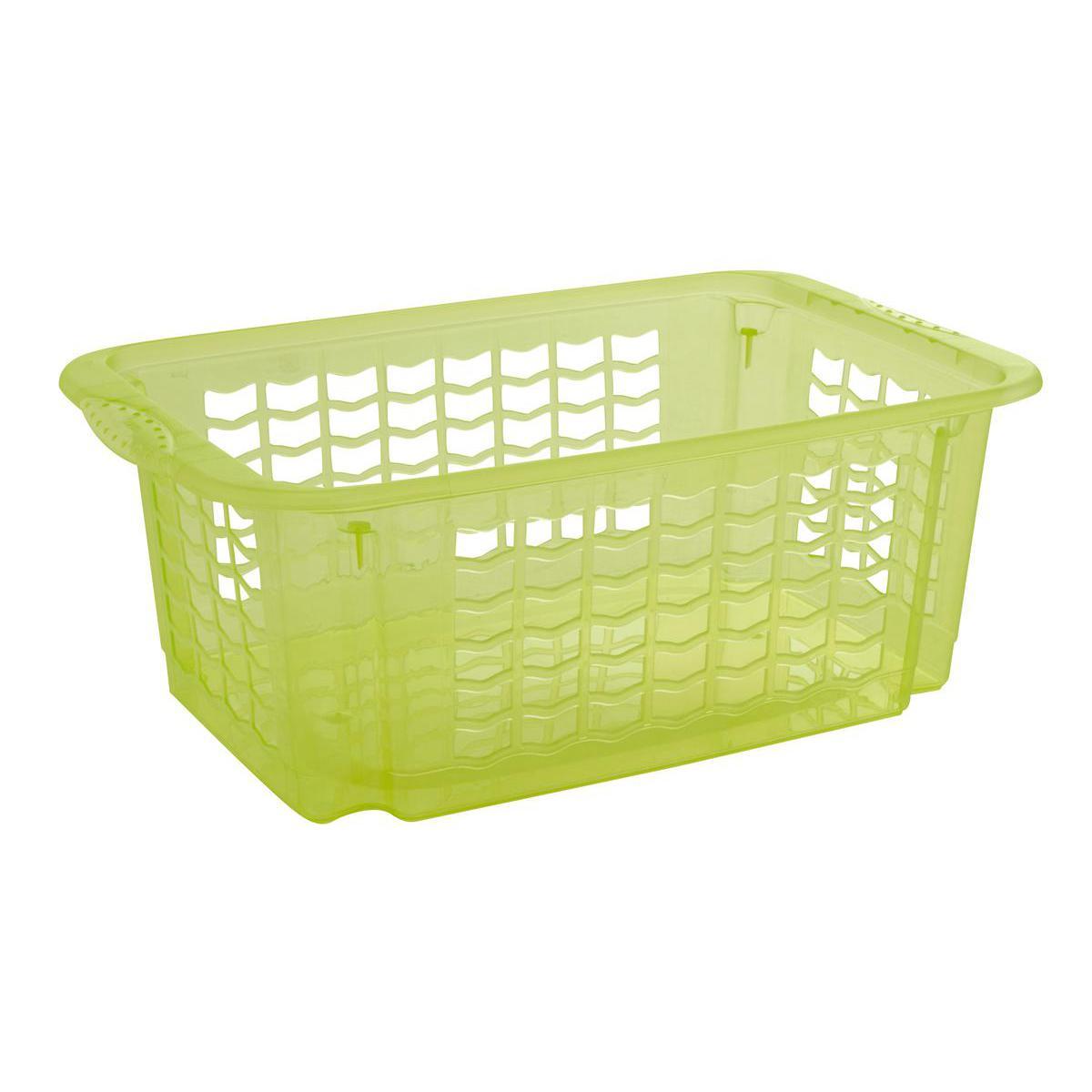 Panier - Plastique - 40 x 25 x H 15 cm - Vert