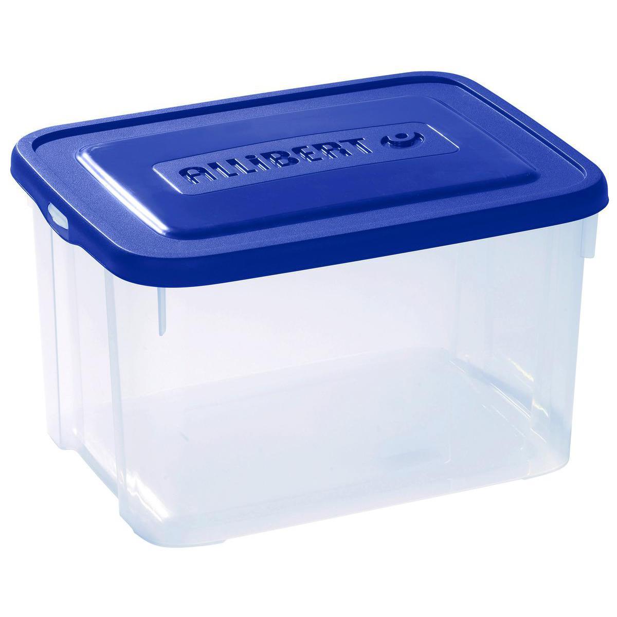 Boîte de rangement - Plastique - 34 x 25 x H 20 cm - Bleu
