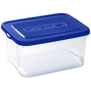 Boîte de rangement - Plastique - 44 x 34 x H 22 cm - Bleu