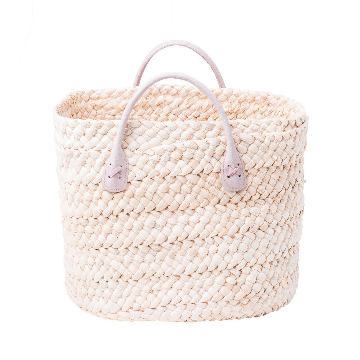 Panier rond - Maïs - 32 x 32 x H 25 cm - Beige