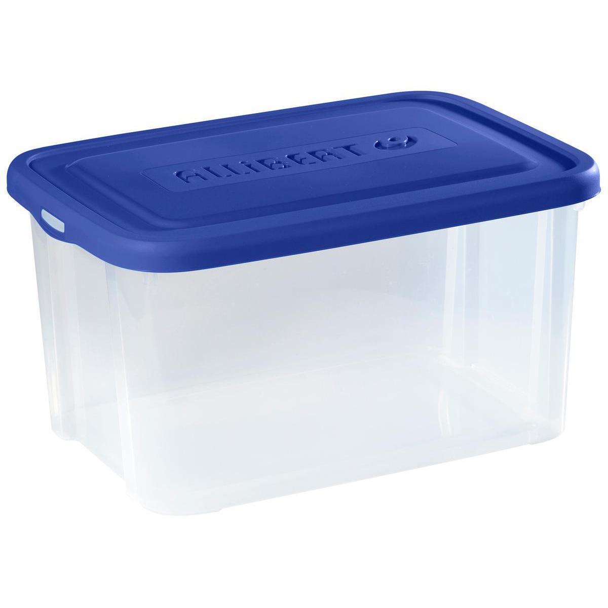 Boîte de rangement - Plastique - 56 x 39 x H 29 cm - Bleu